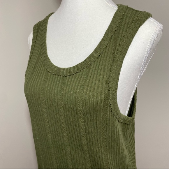 Anthropologie Sage Green Ribbed Tank Top XL - Picture 14 of 15